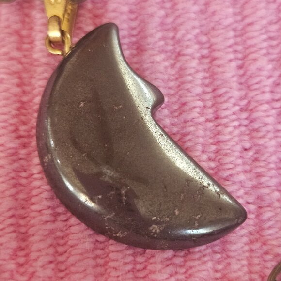 Hemitite Moon Necklace - Picture 3 of 5